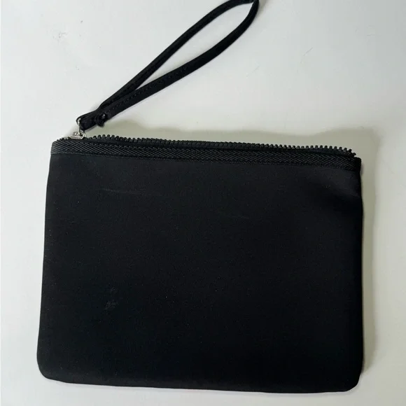 GO by Cynthia Rowley Black Wristlet‎ Pouch with Stripe Design - Picture 2 of 4